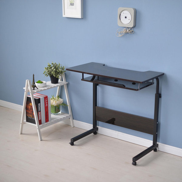 Inbox Zero Height Adjustable Computer Table with Casters Wayfair